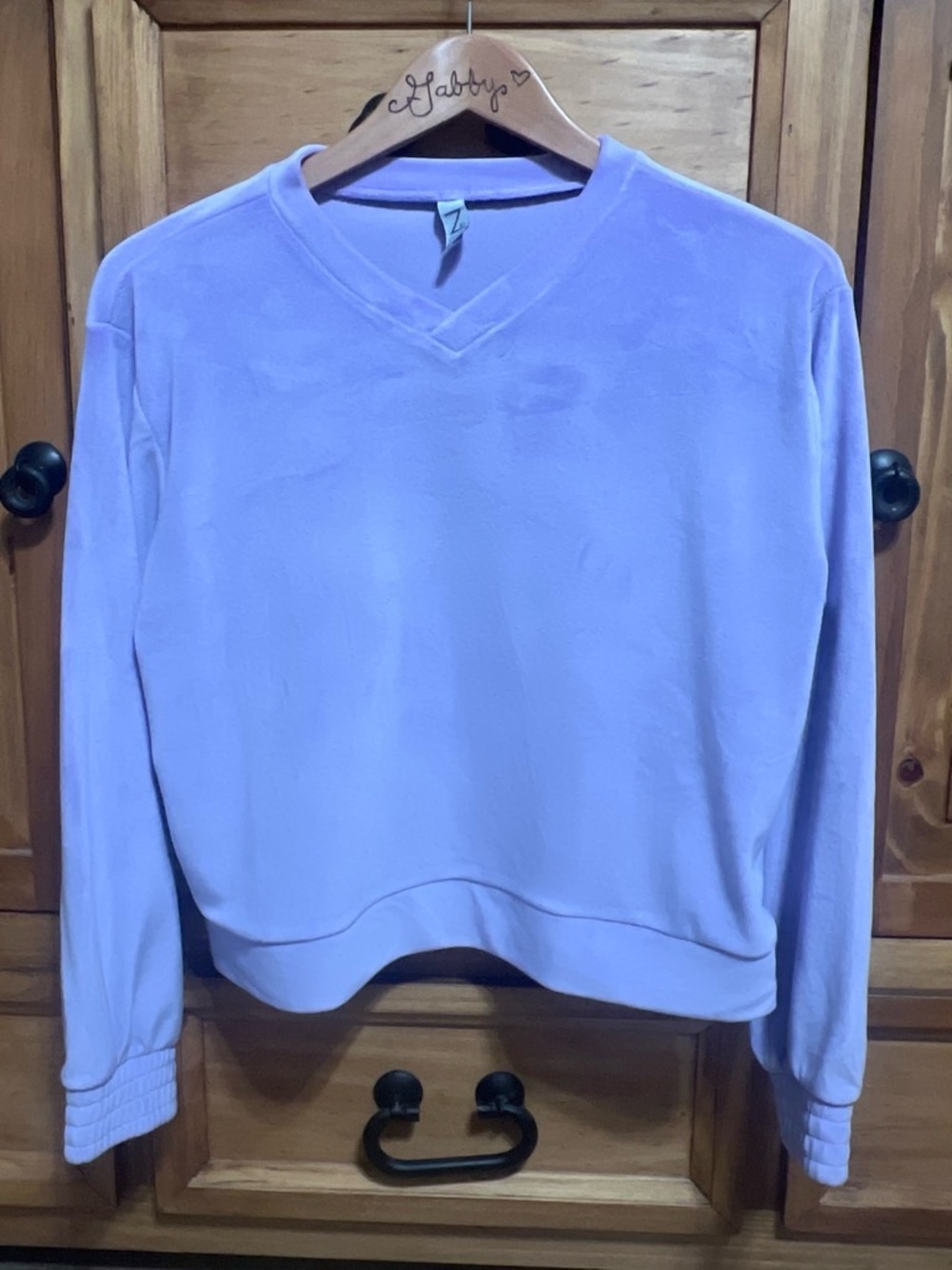 Classic V-Neck Girls Sweater - Lavender